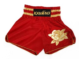 กางเกงมวยไทยผู้หญิง : KNSWO-403 แดง
